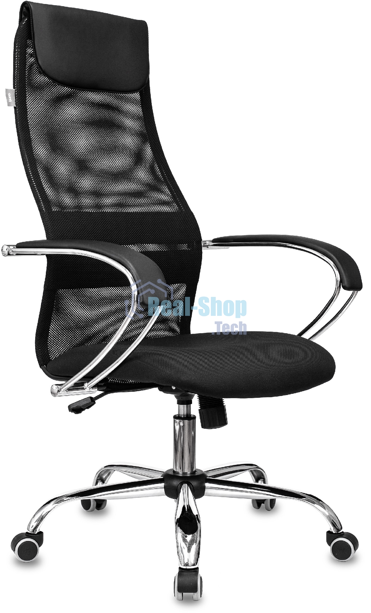 Кресло руководителя Бюрократ CH-607SL TW-01 Neo Black черный, сетка/ткань с подголов. на колес. металл хром
