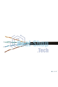 Кабель SkyNet Light UTP outdoor 4x2x0,46, медный, FLUKE TEST, кат.5e, однож., 100 м, box, черный