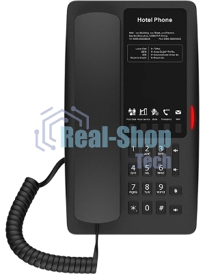 Гостиничный IP-телефон Fanvil H4W WIFI Hotel Phone 2 SIP Lines 1 USB Port for phone charging 5 Soft keys prograммable service hotline 2.4GHz&5GHz,Wi-Fi 6 PoE HD Voice PSU