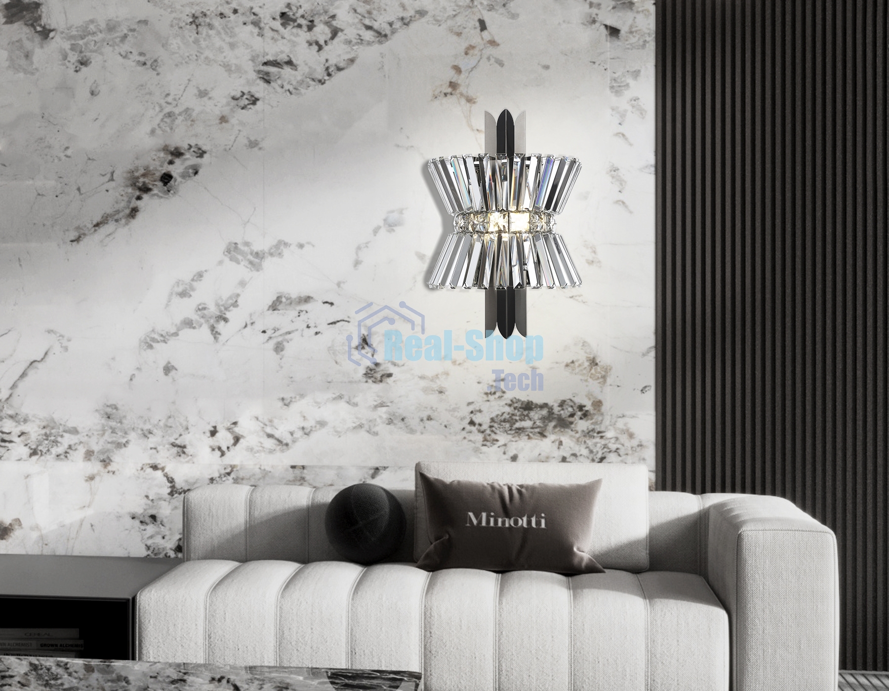 Настенный светильник Ambrella light LH41032/2 BK/CL черный/прозрачный E14*2 max 40W 310*180*460