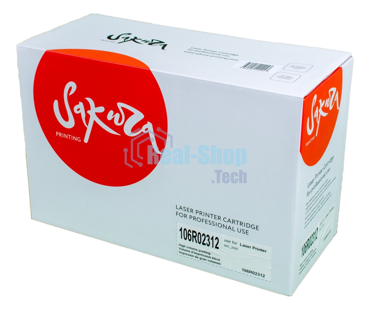 Картридж лазерный Sakura 106R02312 для Xerox WC_3325, черный, 11000 к.
