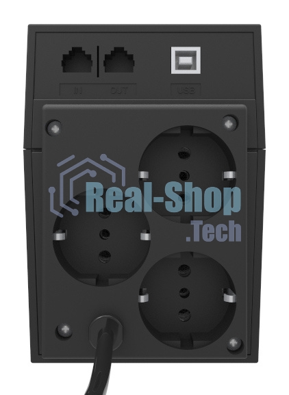 Источник бесперебойного питания Powercom Raptor RPT-600A EURO 360Вт 600ВА черный