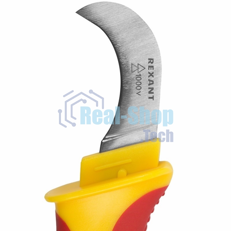 Нож монтажника Rexant нержавеющая сталь, изогнутое лезвие