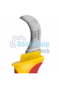 Нож монтажника Rexant нержавеющая сталь, изогнутое лезвие