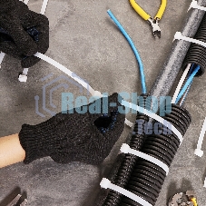 Хомут-стяжка кабельная нейлоновая Rexant 500 x 7,6 мм, белая, упаковка 100 шт.