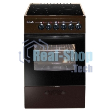 Плита электрическая Лысьва EF4011MK00 коричневый, конфорок 4 электрических, духовка 57 л, 50 см x 84 см x 60 см (без крышки)