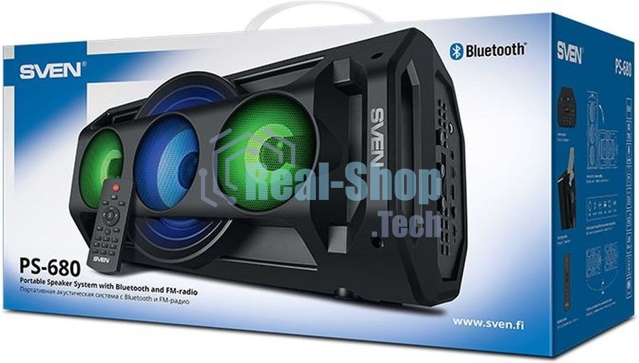 Колонка портативная Sven АС PS-680 черный 65W 1.0 BT