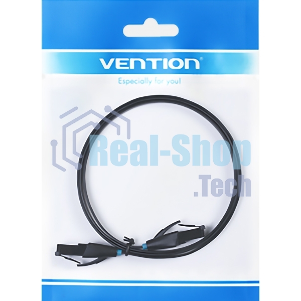 Патч-корд Vention прямой UTP cat.6, RJ45 - 5м. плоский черный