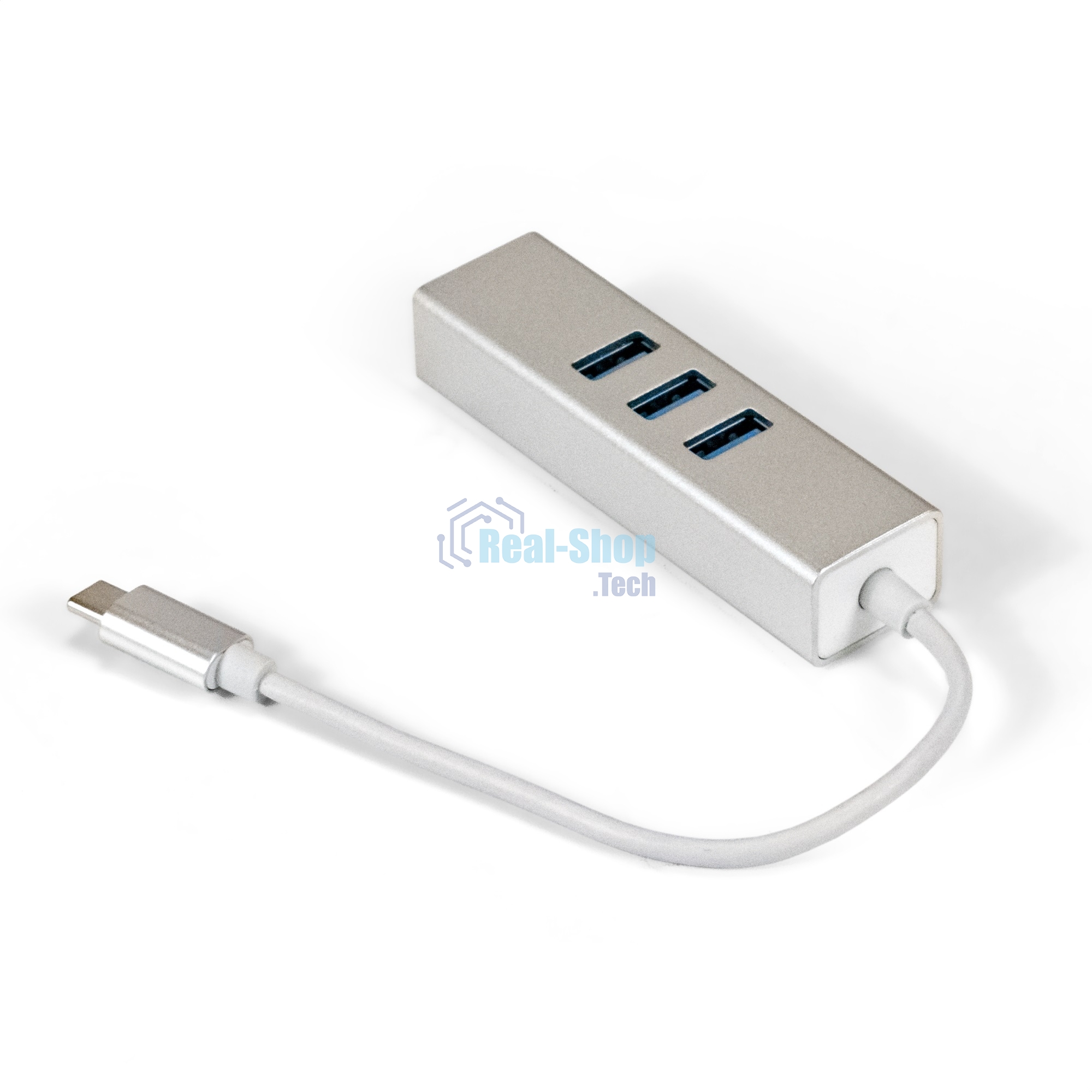 Кабель-адаптер ExeGate EXE-77C-45 (USB3.0 Type-C --> 3xUSB3.0 + 1xRJ45 UTP 1000Mbps RLT8153)