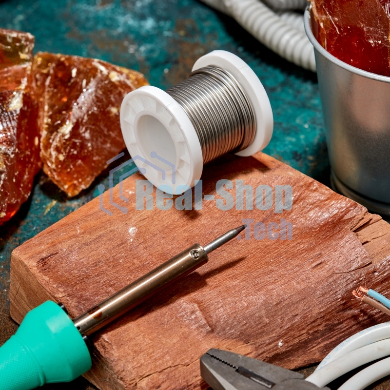 Припой Rexant ПОСу 95-5, 100г, Ø2мм, (олово 95%, сурьма 5%), бессвинцовый, ГОСТ 21931-76, катушка