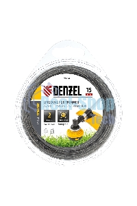 Леска для триммера Denzel двухкомпонентная квадрат 2,0мм 15 м EXTRA CORD 96124