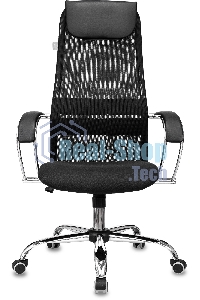 Кресло руководителя Бюрократ CH-607SL TW-01 Neo Black черный, сетка/ткань с подголов. на колес. металл хром