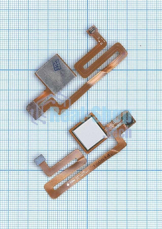 Шлейф со сканером отпечатка пальца для Xiaomi Mi Max серебристый