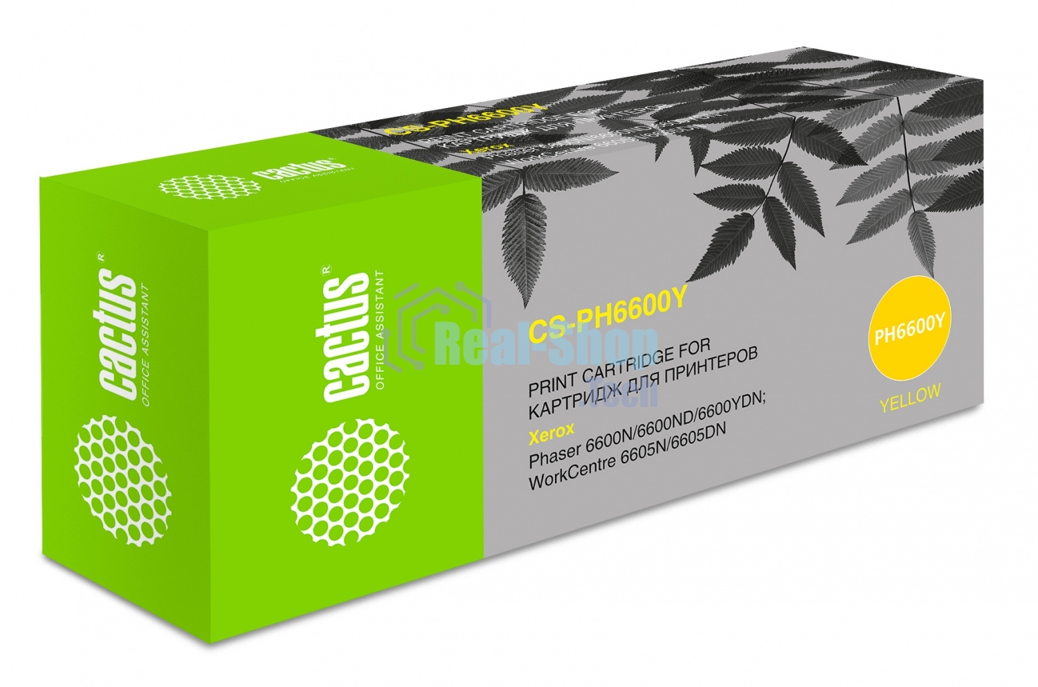Картридж лазерный Cactus CS-PH6600Y (106R02235) желтый (6000 стр.) для Xerox Phaser 6600/WorkCentre 6605