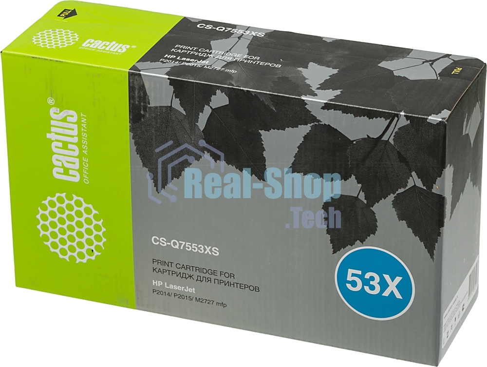 Картридж лазерный Cactus CS-Q7553XS черный (7000 стр.) для HP P2014/P2015/M2727
