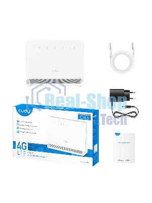 Маршрутизатор AC1200 Wi-Fi 4G LTE Cat 6 Gigabit Router, 4 10/100/1000M RJ45 Ports, Nano SIM Slot, Quectel module inside,build-in 4G LTE modem, 300Mbps at 2.4GHz + 867Mbps at 5GHz, Internal Antennas, PPTP/L2TP/OpenVPN/WireGuard VPN, DNS over Cloudflare/Google/Quad9, DDNS, SMS, Band locking, TR069, TR111, Cudy Mesh Support