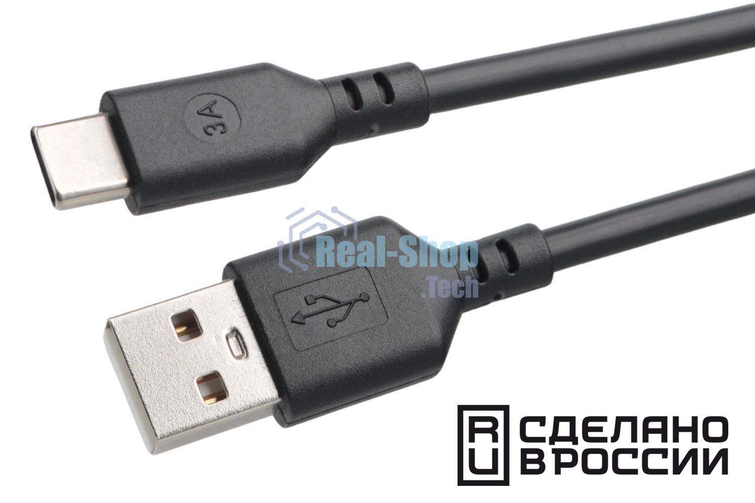 Кабель USB2.0 Cablexpert (RU) AM/Type-C CCP-USB2-AMCM-1.8M-RU-B, 3A, 36Вт, QC3.0, медь, двойной экран, 1.8м, черный, пакет