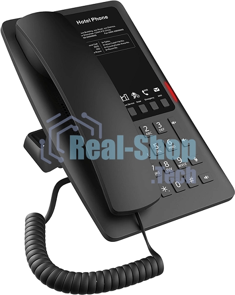 Гостиничный IP-телефон Fanvil H4W WIFI Hotel Phone 2 SIP Lines 1 USB Port for phone charging 5 Soft keys prograммable service hotline 2.4GHz&5GHz,Wi-Fi 6 PoE HD Voice PSU