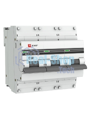 Выключатель автоматический EKF mcb47100-3-50C-pro 3P 50А (C) 10kA ВА 47-100 EKF PROxima