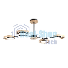 Подвесной светодиодный светильник Ambrella light FL51611/4 BK/LW черный/светлое дерево 3000K/4200K/6400K 28W 825*530*285 (Без ПДУ)