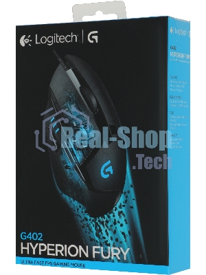 Мышь проводная Logitech G402 Hyperion Fury черный, 4000 dpi, USB, кнопки - 8