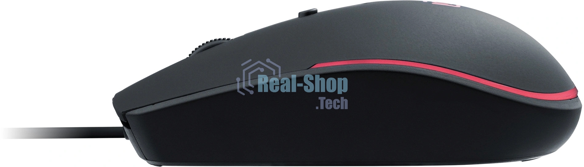 Мышь проводная Oklick 100M черный, 1600 dpi, USB, кнопки - 4