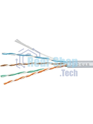 Кабель информационный Cabeus UTP-4P-Cat.5e-SOLID-LSZH-WH-100 кат.5E U/UTP 4 пары LSZH внутренний 100м белый