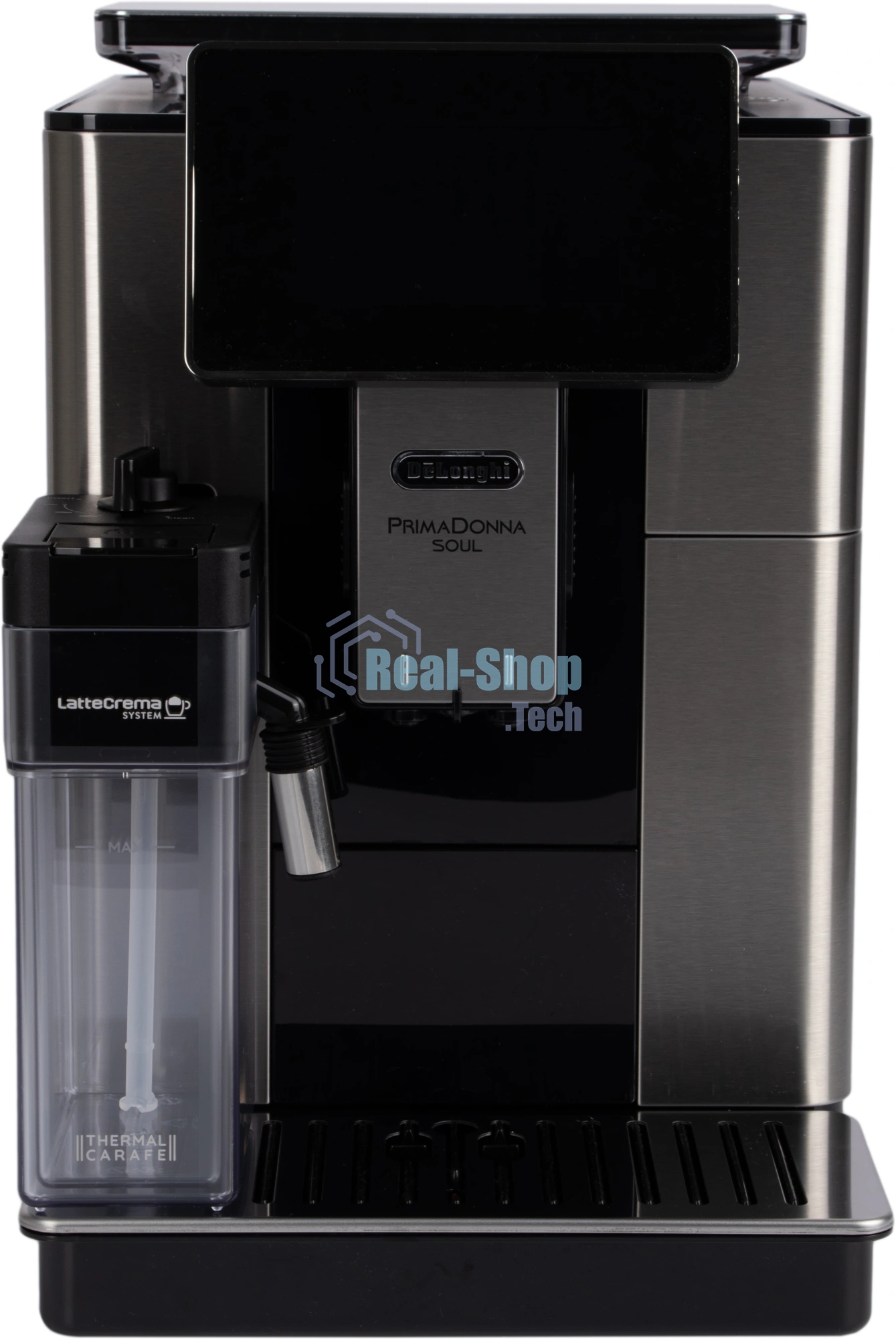 Кофемашина автоматическая DeLonghi ECAM610.74.MB черный/серебристый, исп. кофе - зерновой/молотый, 2.2 л, 1450 Вт, 19 Бар.