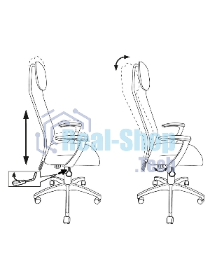 Кресло Бюрократ KB-8/DG/TW-12 TW-04 TW-12 серый, сетка