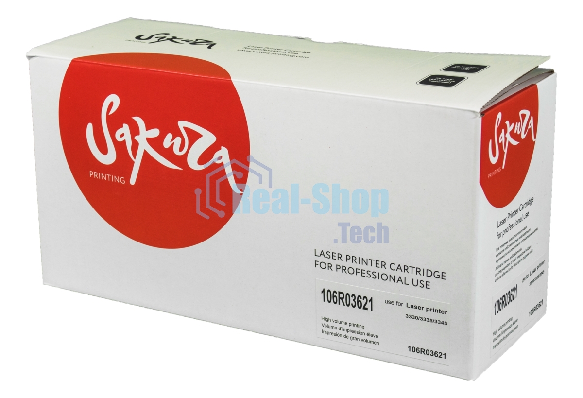 Картридж лазерный Sakura 106R03621 для Xerox WorkCentre 3335/3345, черный, 8500 к.