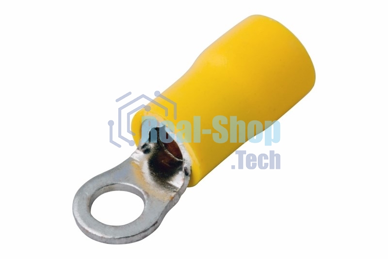 Наконечник кольцевой изолированный Rexant ø 4.3 мм 4-6 мм² (НКи 6.0-4/НКи5,5-4) желтый