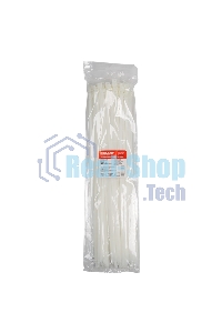 Хомут-стяжка кабельная нейлоновая Rexant 500 x 7,6 мм, белая, упаковка 100 шт.