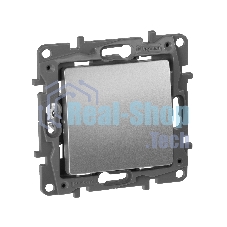 Переключатель одноклавишный, автоматические клеммы, Etika, 10AX, 250 В~, алюминий