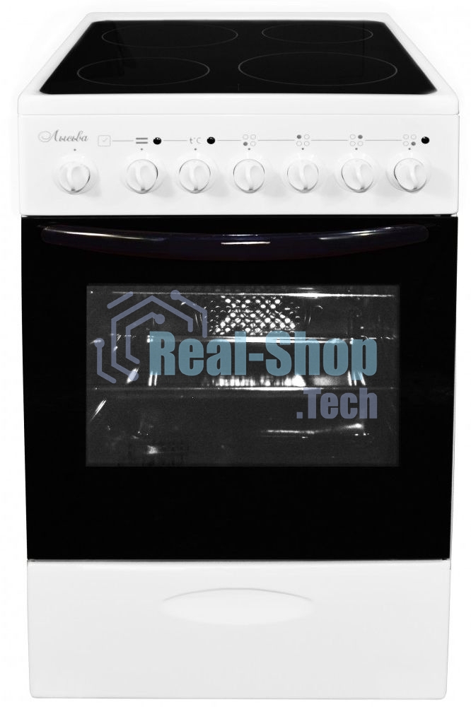 Плита электрическая Лысьва EF4006MK00 белый, конфорок 4 электрических, духовка 57 л, 50 см x 84 см x 60 см (без крышки)