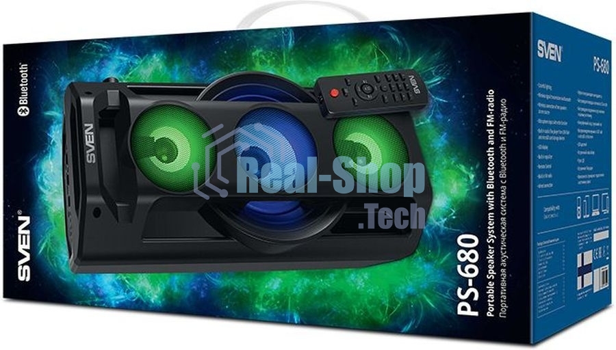 Колонка портативная Sven АС PS-680 черный 65W 1.0 BT