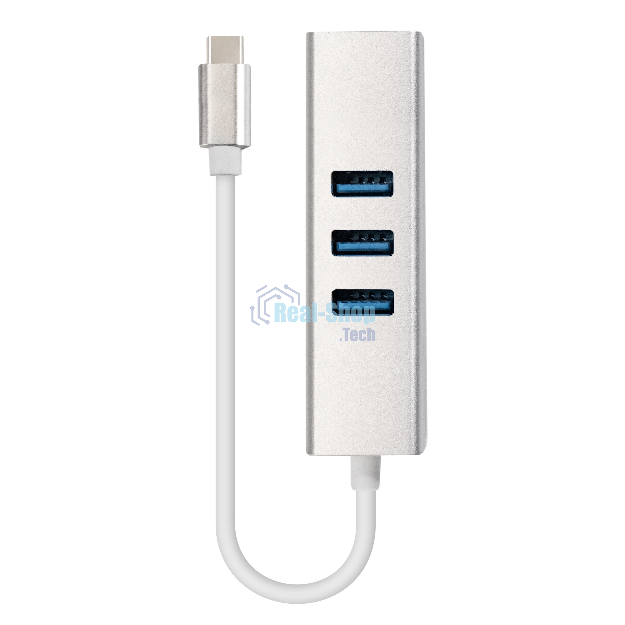 Кабель-адаптер ExeGate EXE-77C-45 (USB3.0 Type-C --> 3xUSB3.0 + 1xRJ45 UTP 1000Mbps RLT8153)