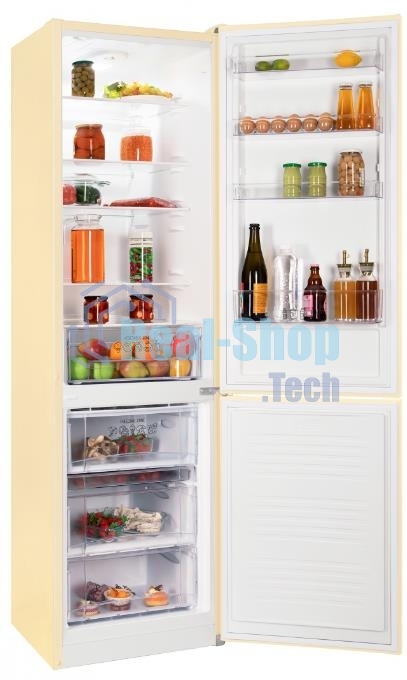 Холодильник Nordfrost NRB 154 ME мрамор бежевый двухкамерный 238/115 л морозилка снизу, капельная система