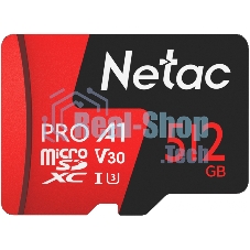Флеш карта NeTac P500 Extreme Pro MicroSDXC 512Gb V30/A1/C10 up to 100Mb/s