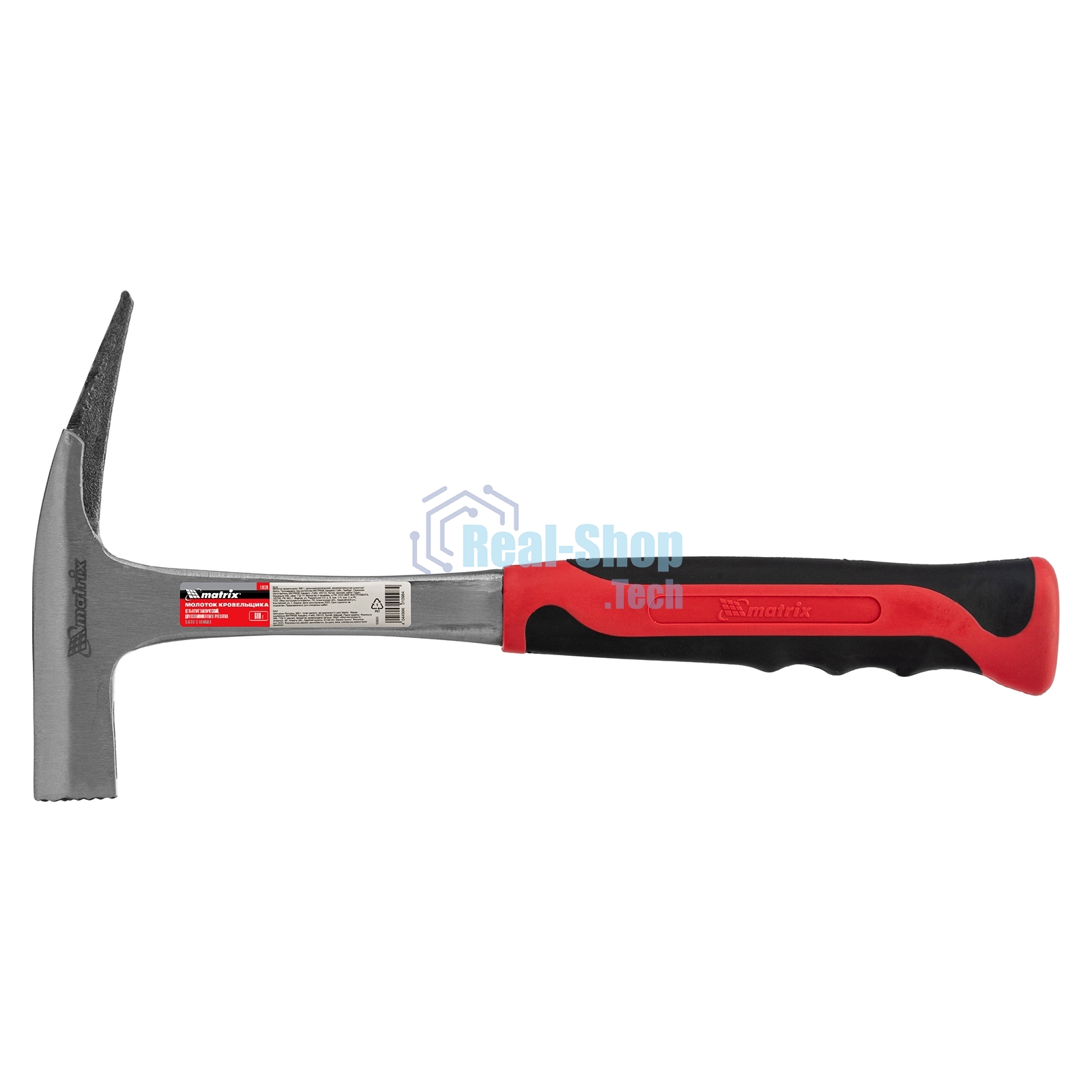 Молоток Matrix кровельщика 600г цельнометаллический двухкомпонентная рукоятка