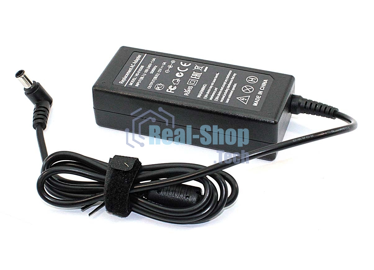 Блок питания для монитора и телевизора LCD 12V 5A (6,5 x 4,5 мм) OEM