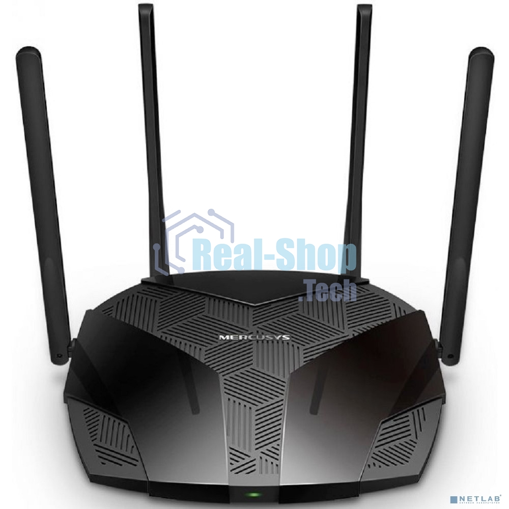 Роутер Mercusys MR70X AX1800 Dual-Band WiFi 6 Router, 574 Mbps at 2.4 GHz + 1201 Mbps at 5 GHz,4× Fixed External Antennas, 3× Gigabit LAN Ports, 1× Gigabit WAN Port, 1024-QAM, OFDMA, Router/Access Point Mode, MU-MIMO, WPA3, TWT, BSS Color