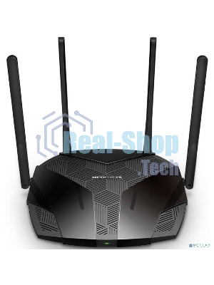 Роутер Mercusys MR70X AX1800 Dual-Band WiFi 6 Router, 574 Mbps at 2.4 GHz + 1201 Mbps at 5 GHz,4× Fixed External Antennas, 3× Gigabit LAN Ports, 1× Gigabit WAN Port, 1024-QAM, OFDMA, Router/Access Point Mode, MU-MIMO, WPA3, TWT, BSS Color