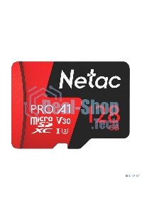 Флеш карта MicroSD card Netac P500 Extreme Pro 128Gb, retail version w/o SD adapter