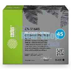 Картридж струйный Cactus CS-51645 черный (44 мл) для HP DJ 710c/720c/722c/815c/820cXi/850c/870cXi/880c