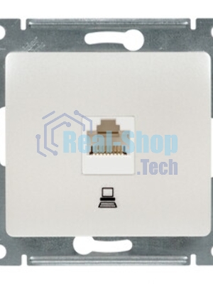 Механизм розетки комп. 1-м Glossa RJ45 CAT.5E перламутр SchE GSL000681K