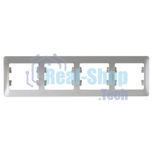 Рамка 4-м Glossa горизонт. платина SchE GSL001204