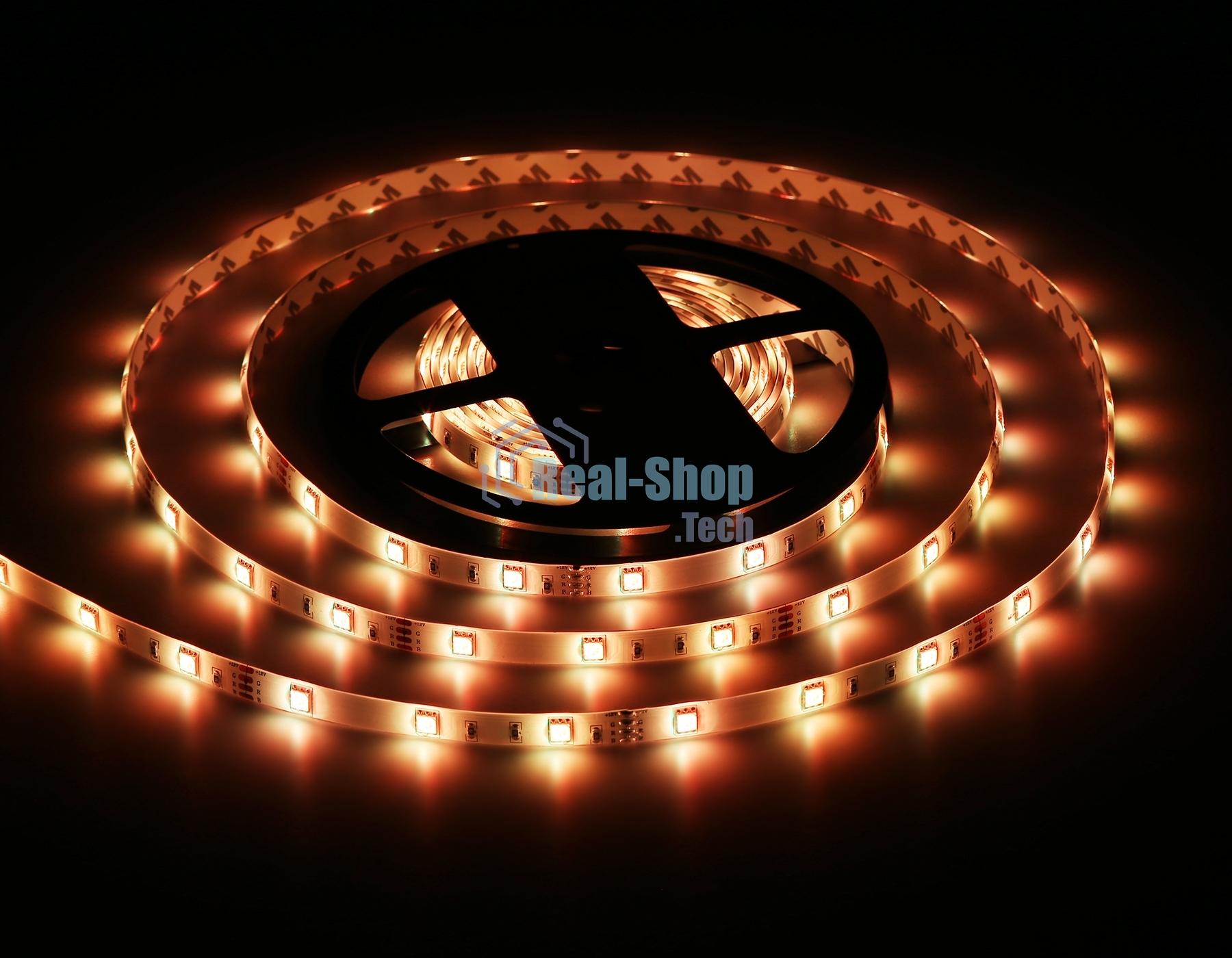 Светодиодная лента Ambrella light GS2301 5050 30Led/ 7.2W m/ 12V IP65 RGB/ 5000*10*2.87mm (4 конт.)