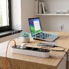 Фильтр сетевой СФ-03К 16А USB A+C 20Вт 1,5м 3х1,5мм2 черный