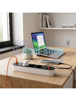 Фильтр сетевой СФ-03К 16А USB A+C 20Вт 1,5м 3х1,5мм2 черный