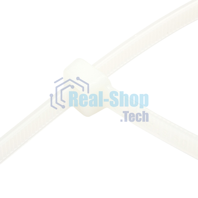 Хомут-стяжка кабельная нейлоновая Rexant 500 x 7,6 мм, белая, упаковка 100 шт.